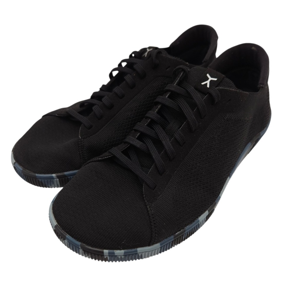 Flux Adapt Trainer Shoe Mens 11 Black Blue Camo Knit Barefoot Minimalist Lace Up